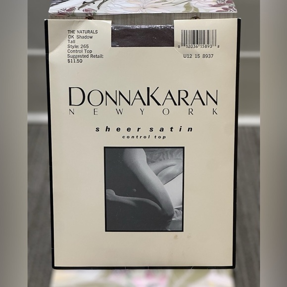 Donna Karan Accessories - NEW Vintage 1990 Donna Karan Sheer Satin Control Top Pantyhose DK Shadow